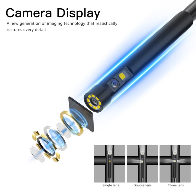 T29 5 inch IPS Screen 8mm Single Lens IP67 Waterproof Industrial Endoscope With Bracket, Length:5m - free shipping - PMC TechLife - Order now!