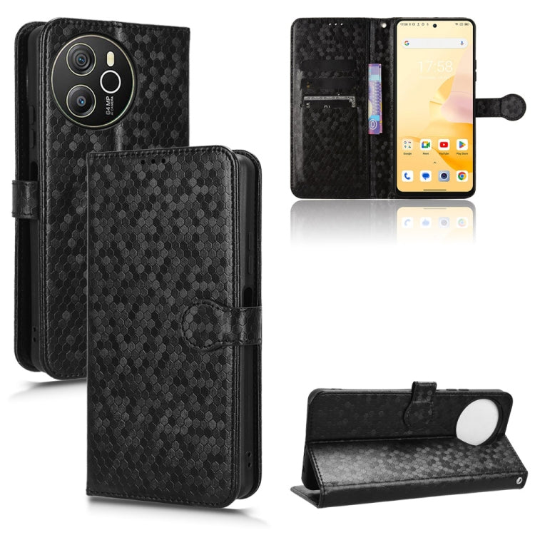 For Blackview Shark 8 Honeycomb Dot Texture Leather Phone Case(Black) - More Brand by PMC TechLife | Online Shopping South Africa | PMC TechLife | Buy Now Pay Later Mobicred