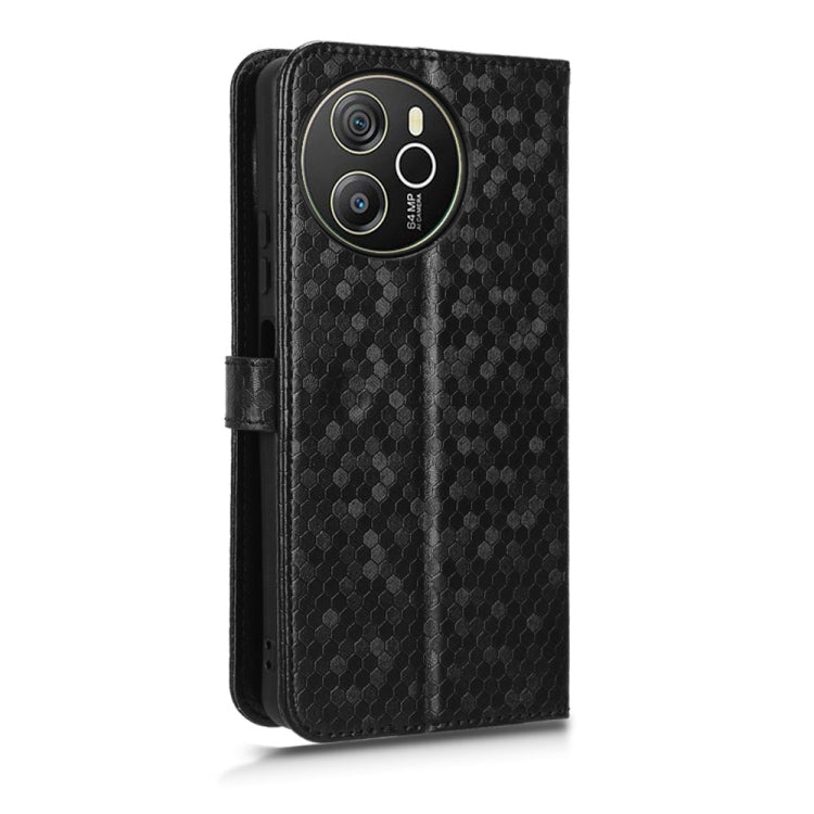 For Blackview Shark 8 Honeycomb Dot Texture Leather Phone Case(Black) - More Brand by PMC TechLife | Online Shopping South Africa | PMC TechLife | Buy Now Pay Later Mobicred