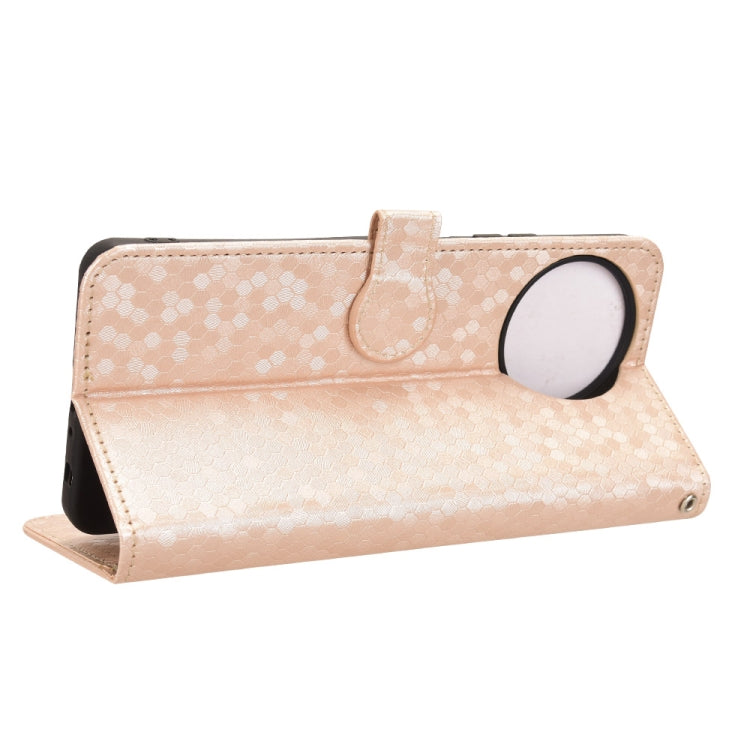 For Blackview Shark 8 Honeycomb Dot Texture Leather Phone Case(Gold) - More Brand by PMC TechLife | Online Shopping South Africa | PMC TechLife | Buy Now Pay Later Mobicred