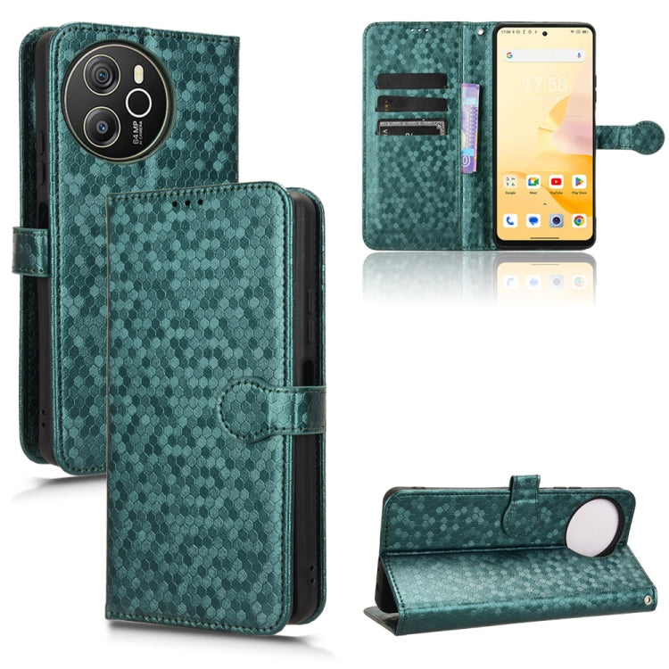 For Blackview Shark 8 Honeycomb Dot Texture Leather Phone Case(Green) - More Brand by PMC TechLife | Online Shopping South Africa | PMC TechLife | Buy Now Pay Later Mobicred