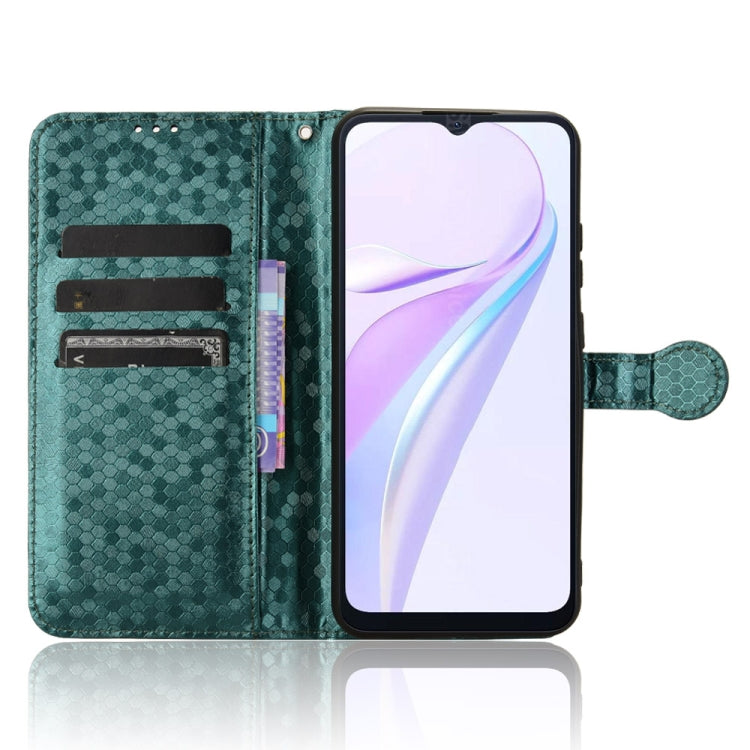 For Blackview Wave 6C Honeycomb Dot Texture Leather Phone Case(Green) - More Brand by PMC TechLife | Online Shopping South Africa | PMC TechLife | Buy Now Pay Later Mobicred