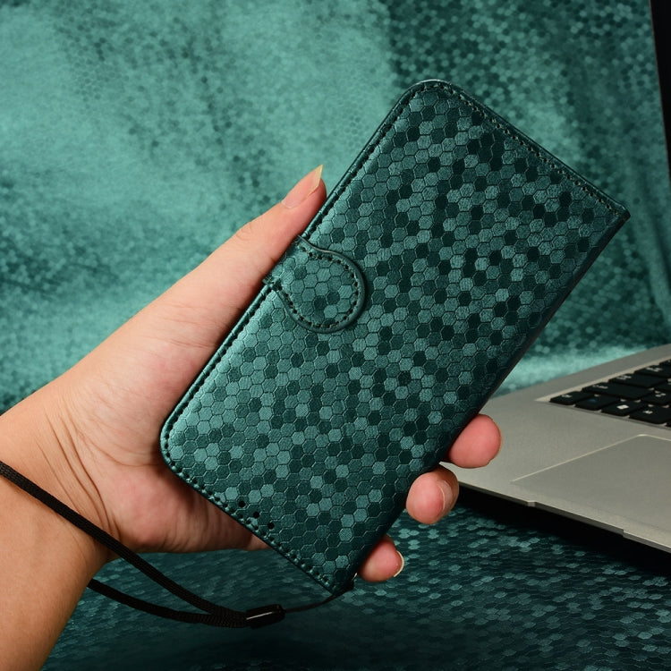 For Blackview Wave 6C Honeycomb Dot Texture Leather Phone Case(Green) - More Brand by PMC TechLife | Online Shopping South Africa | PMC TechLife | Buy Now Pay Later Mobicred