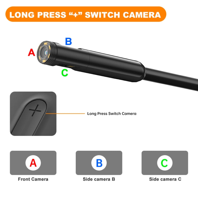 Y15 8mm Single Camera WiFi Connected Hard Cable HD Industrial Endoscope, Length:2m(Black) - free shipping - PMC TechLife - Order now!