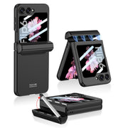 For Samsung Galaxy Z Flip6 / Flip7 FE GKK Integrated Magnetic Full Coverage Flip Phone Case with Pen Box+Pen(Black)