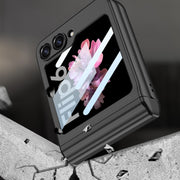 For Samsung Galaxy Z Flip6 / Flip7 FE GKK Integrated Magnetic Full Coverage Flip Phone Case with Pen Box+Pen(Black)