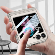 For Samsung Galaxy Z Flip6 / Flip7 FE GKK Integrated Magnetic Full Coverage Flip Phone Case with Pen Box+Pen(Black)