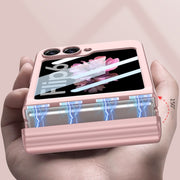For Samsung Galaxy Z Flip6 / Flip7 FE GKK Integrated Magnetic Full Coverage Flip Phone Case with Pen Box+Pen(Silver)