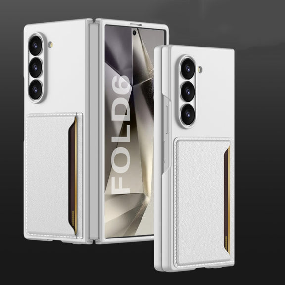 For Samsung Galaxy Z Fold6 GKK Integrated Ultra-thin Card Slots Phone Case(Silver)