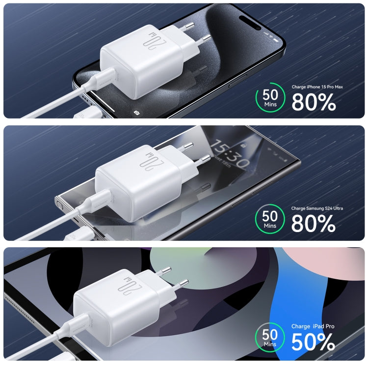 JOYROOM JR-TCF20 PD20W USB-C / Type-C Port Charger, Plug:EU Plug(White) - free shipping - PMC Jewellery - Order now!