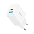 JOYROOM JR-TCF21 20W Dual Ports USB + Type-C Charger, Plug:EU Plug(White) - free shipping - PMC TechLife - Order now!