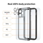 For iPhone 14 Pro Max RedPepper Shockproof IP68 Water-resistant PC + TPU Protective Case(Black)