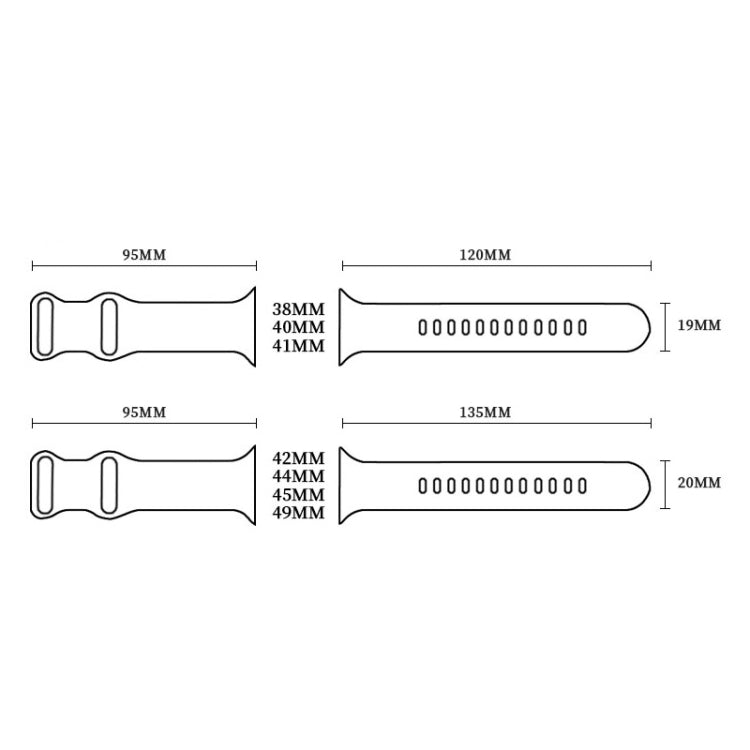 For Apple Watch Series 3 38mm Concave Leopard Printed Silicone Watch Band(Starlight Milk Tea)