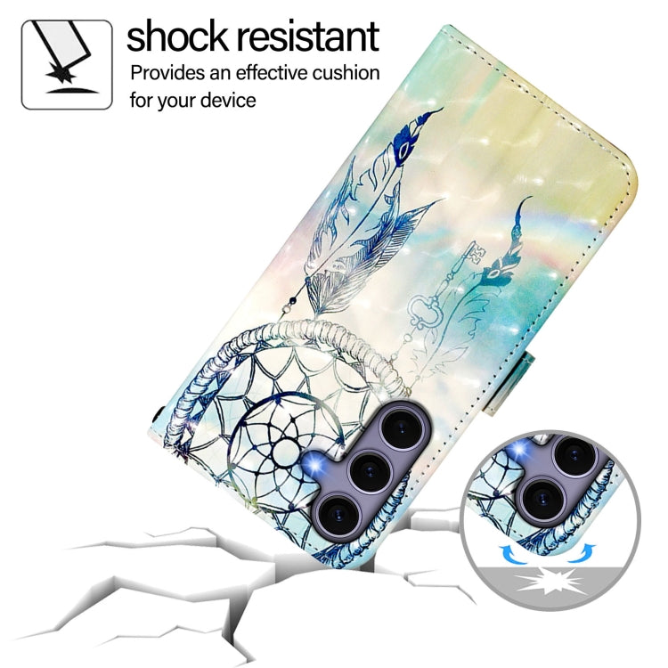 For Samsung Galaxy S25 5G 3D Painting Horizontal Flip Leather Phone Case(Dream Wind Chimes) - Galaxy S25 5G Cases by PMC Jewellery | Online Shopping South Africa | PMC Jewellery | Buy Now Pay Later Mobicred