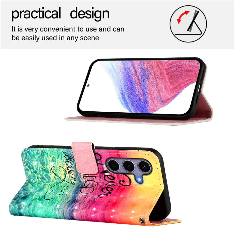 For Samsung Galaxy S25 5G 3D Painting Horizontal Flip Leather Phone Case(Chasing Dreams) - Galaxy S25 5G Cases by PMC Jewellery | Online Shopping South Africa | PMC Jewellery | Buy Now Pay Later Mobicred
