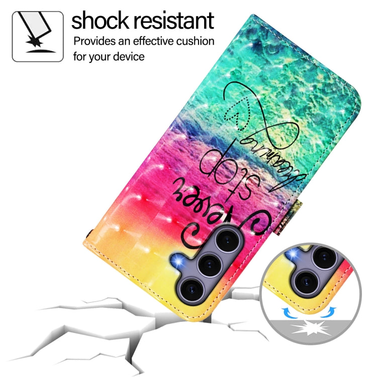 For Samsung Galaxy S25 5G 3D Painting Horizontal Flip Leather Phone Case(Chasing Dreams) - Galaxy S25 5G Cases by PMC Jewellery | Online Shopping South Africa | PMC Jewellery | Buy Now Pay Later Mobicred