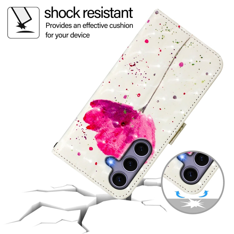 For Samsung Galaxy S25 5G 3D Painting Horizontal Flip Leather Phone Case(Flower) - Galaxy S25 5G Cases by PMC Jewellery | Online Shopping South Africa | PMC Jewellery | Buy Now Pay Later Mobicred