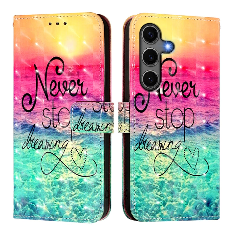 For Samsung Galaxy S25+ 5G 3D Painting Horizontal Flip Leather Phone Case(Chasing Dreams) - Galaxy S25+ 5G Cases by PMC Jewellery | Online Shopping South Africa | PMC Jewellery | Buy Now Pay Later Mobicred