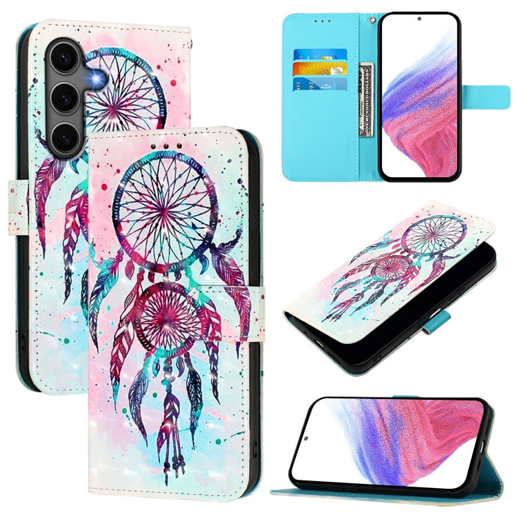 For Samsung Galaxy S25+ 5G 3D Painting Horizontal Flip Leather Phone Case(Color Drop Wind Chimes) - Galaxy S25+ 5G Cases by PMC Jewellery | Online Shopping South Africa | PMC Jewellery | Buy Now Pay Later Mobicred