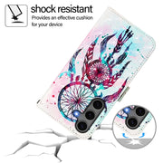 For Samsung Galaxy S25+ 5G 3D Painting Horizontal Flip Leather Phone Case(Color Drop Wind Chimes)