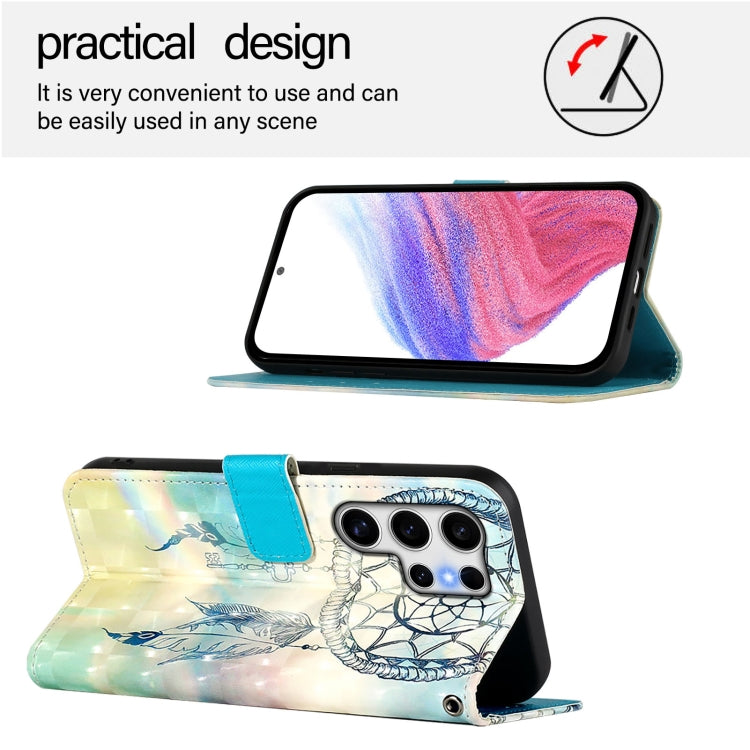 For Samsung Galaxy S25 Ultra 5G 3D Painting Horizontal Flip Leather Phone Case(Dream Wind Chimes) - Galaxy S25 Ultra 5G Cases by PMC Jewellery | Online Shopping South Africa | PMC Jewellery | Buy Now Pay Later Mobicred