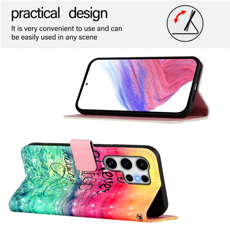 For Samsung Galaxy S25 Ultra 5G 3D Painting Horizontal Flip Leather Phone Case(Chasing Dreams)