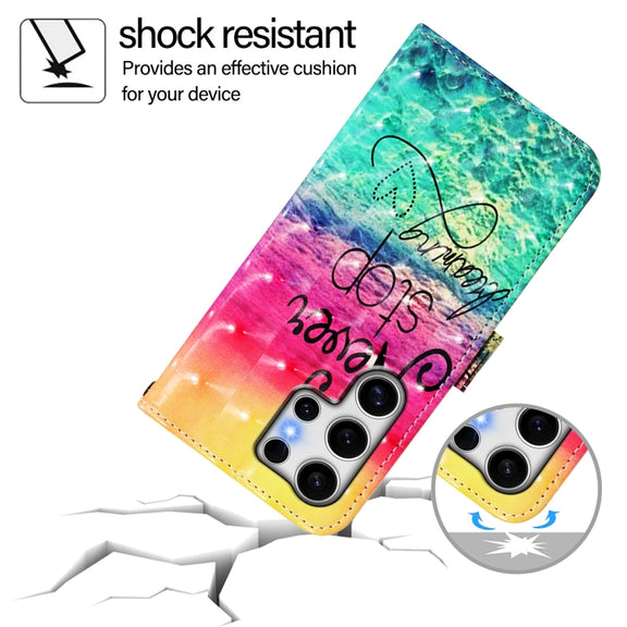 For Samsung Galaxy S25 Ultra 5G 3D Painting Horizontal Flip Leather Phone Case(Chasing Dreams)