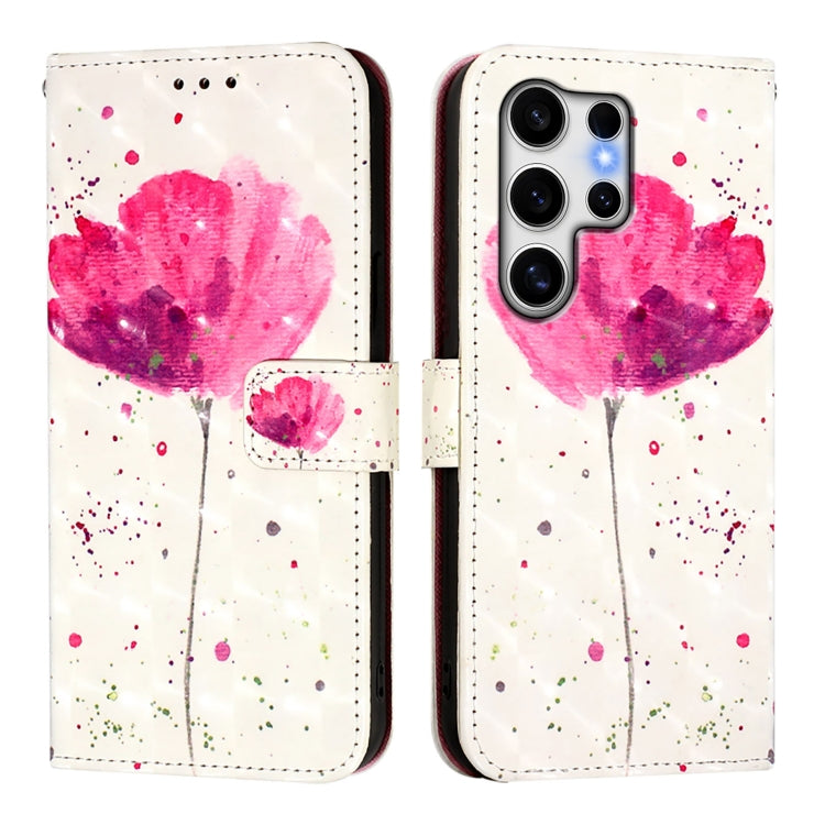 For Samsung Galaxy S25 Ultra 5G 3D Painting Horizontal Flip Leather Phone Case(Flower) - Galaxy S25 Ultra 5G Cases by PMC Jewellery | Online Shopping South Africa | PMC Jewellery | Buy Now Pay Later Mobicred