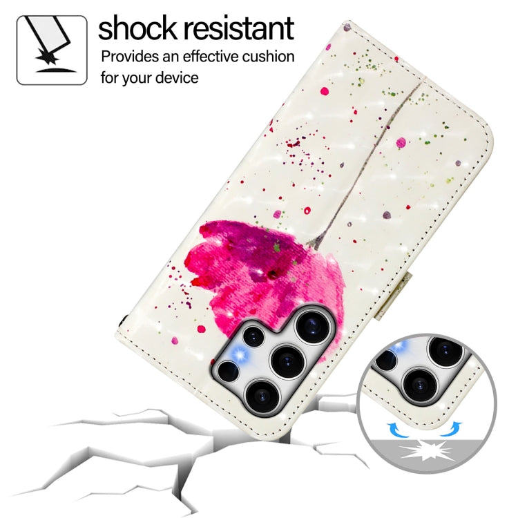 For Samsung Galaxy S25 Ultra 5G 3D Painting Horizontal Flip Leather Phone Case(Flower) - Galaxy S25 Ultra 5G Cases by PMC Jewellery | Online Shopping South Africa | PMC Jewellery | Buy Now Pay Later Mobicred
