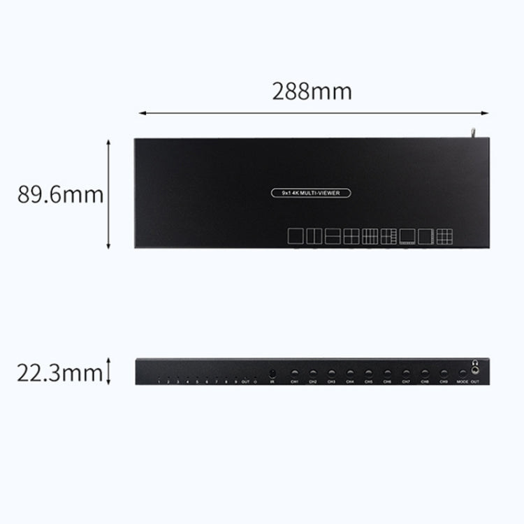 Measy MV4391 9-screen 4K HDMI 1080P Simultaneous Display Splitter(AU Plug)