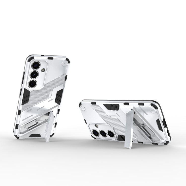 For Samsung Galaxy S25 5G Punk Armor 2 in 1 PC + TPU Shockproof Phone Case with Invisible Holder(White) - free shipping - PMC Jewellery - Order now!