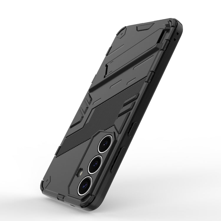 For Samsung Galaxy S25+ 5G Punk Armor 2 in 1 PC + TPU Shockproof Phone Case with Invisible Holder(Black)