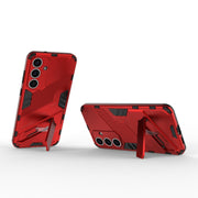For Samsung Galaxy S25+ 5G Punk Armor 2 in 1 PC + TPU Shockproof Phone Case with Invisible Holder(Red)