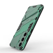 For Samsung Galaxy S25+ 5G Punk Armor 2 in 1 PC + TPU Shockproof Phone Case with Invisible Holder(Green)