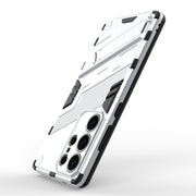 For Samsung Galaxy S25 Ultra 5G Punk Armor 2 in 1 PC + TPU Shockproof Phone Case with Invisible Holder(White)