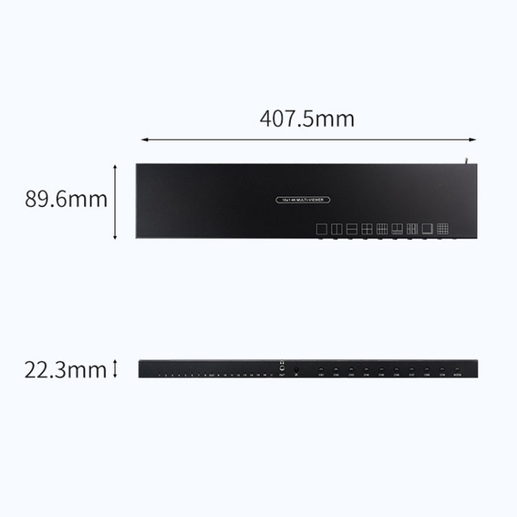 Measy MV43161 16-screen 4K HDMI 1080P Simultaneous Display Splitter(EU Plug)
