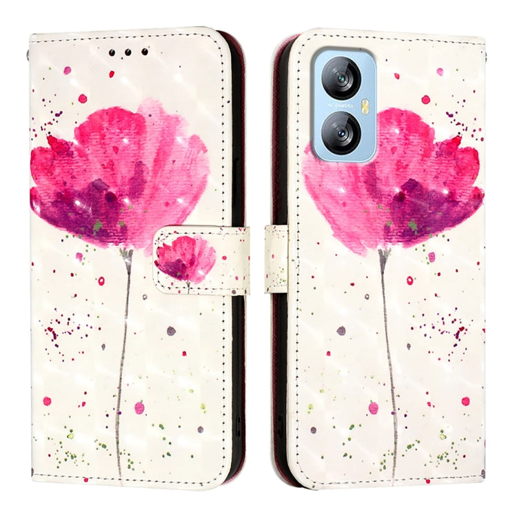 For Blackview A52 3D Painting Horizontal Flip Leather Phone Case(Flower) - More Brand by PMC TechLife | Online Shopping South Africa | PMC TechLife | Buy Now Pay Later Mobicred