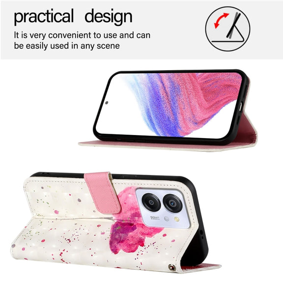 For Blackview Color 8 3D Painting Horizontal Flip Leather Phone Case(Flower)
