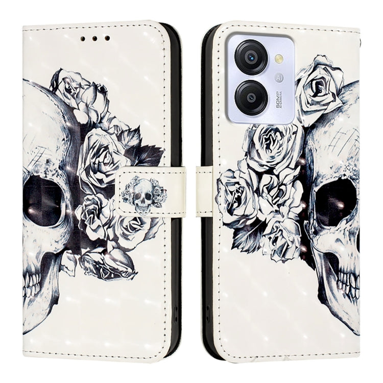 For Blackview Color 8 3D Painting Horizontal Flip Leather Phone Case(Skull) - More Brand by PMC TechLife | Online Shopping South Africa | PMC TechLife | Buy Now Pay Later Mobicred