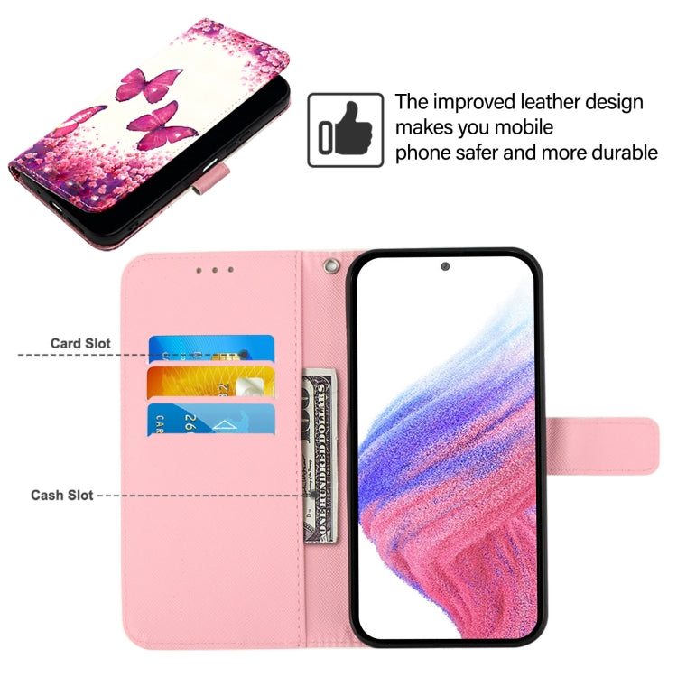 For Blackview Shark 8 3D Painting Horizontal Flip Leather Phone Case(Rose Butterfly) - More Brand by PMC TechLife | Online Shopping South Africa | PMC TechLife | Buy Now Pay Later Mobicred