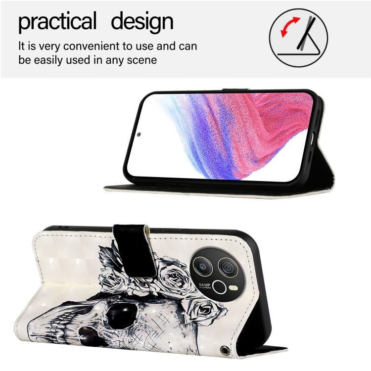 For Blackview Shark 8 3D Painting Horizontal Flip Leather Phone Case(Skull) - More Brand by PMC TechLife | Online Shopping South Africa | PMC TechLife | Buy Now Pay Later Mobicred