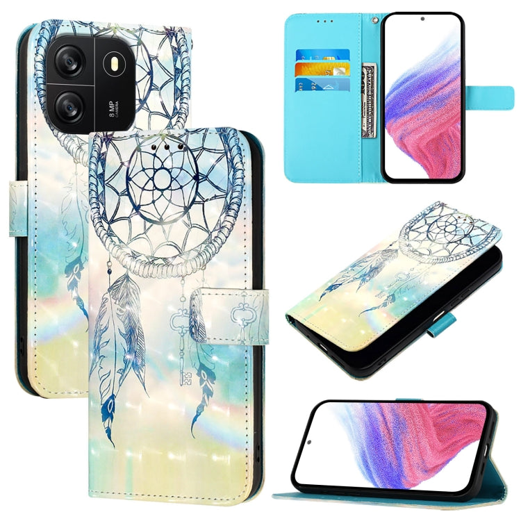 For Blackview Wave 6C 3D Painting Horizontal Flip Leather Phone Case(Dream Wind Chimes) - More Brand by PMC TechLife | Online Shopping South Africa | PMC TechLife | Buy Now Pay Later Mobicred