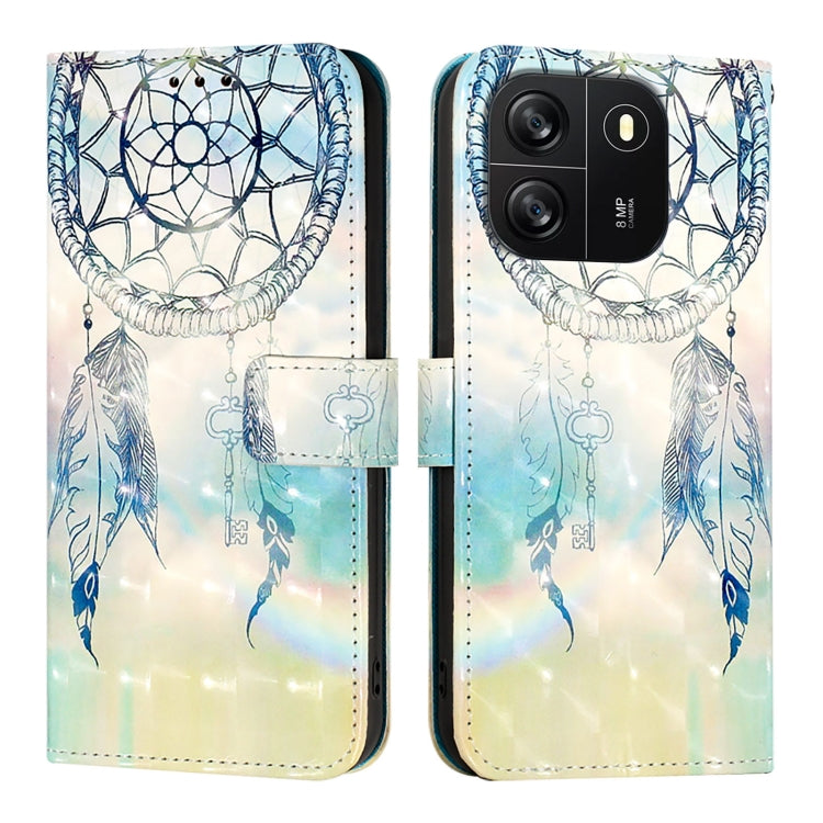 For Blackview Wave 6C 3D Painting Horizontal Flip Leather Phone Case(Dream Wind Chimes) - More Brand by PMC TechLife | Online Shopping South Africa | PMC TechLife | Buy Now Pay Later Mobicred