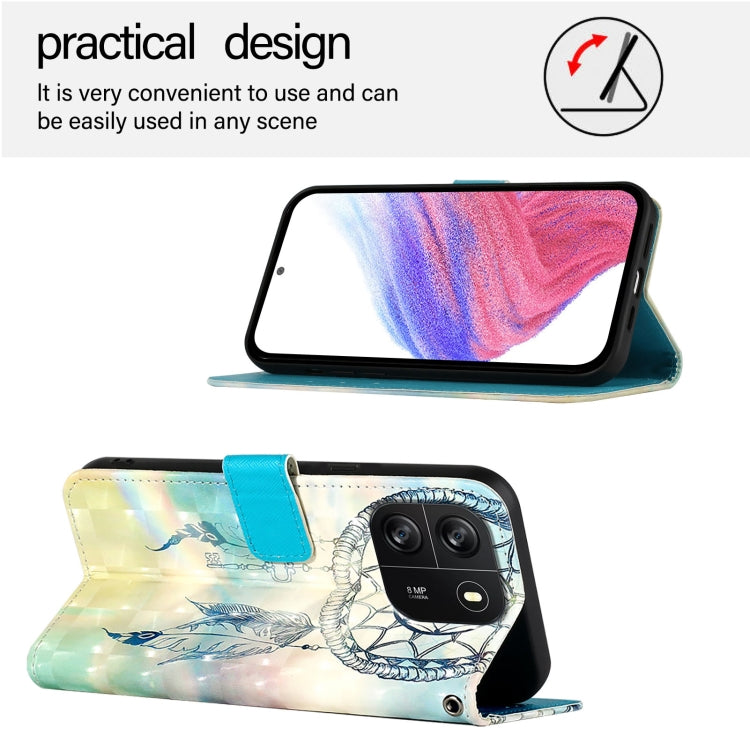 For Blackview Wave 6C 3D Painting Horizontal Flip Leather Phone Case(Dream Wind Chimes) - More Brand by PMC TechLife | Online Shopping South Africa | PMC TechLife | Buy Now Pay Later Mobicred