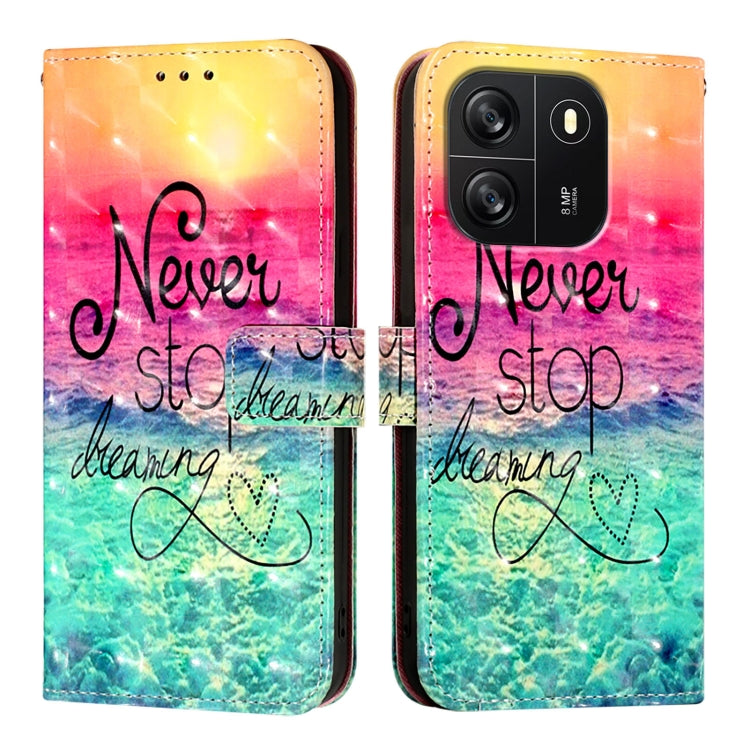 For Blackview Wave 6C 3D Painting Horizontal Flip Leather Phone Case(Chasing Dreams) - More Brand by PMC TechLife | Online Shopping South Africa | PMC TechLife | Buy Now Pay Later Mobicred