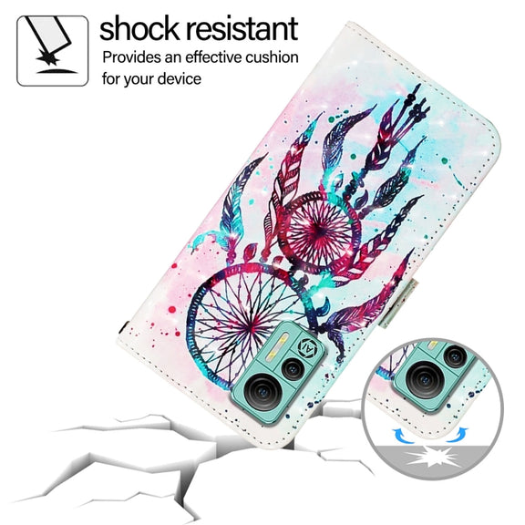 For Ulefone Note 14 3D Painting Horizontal Flip Leather Phone Case(Color Drop Wind Chimes)