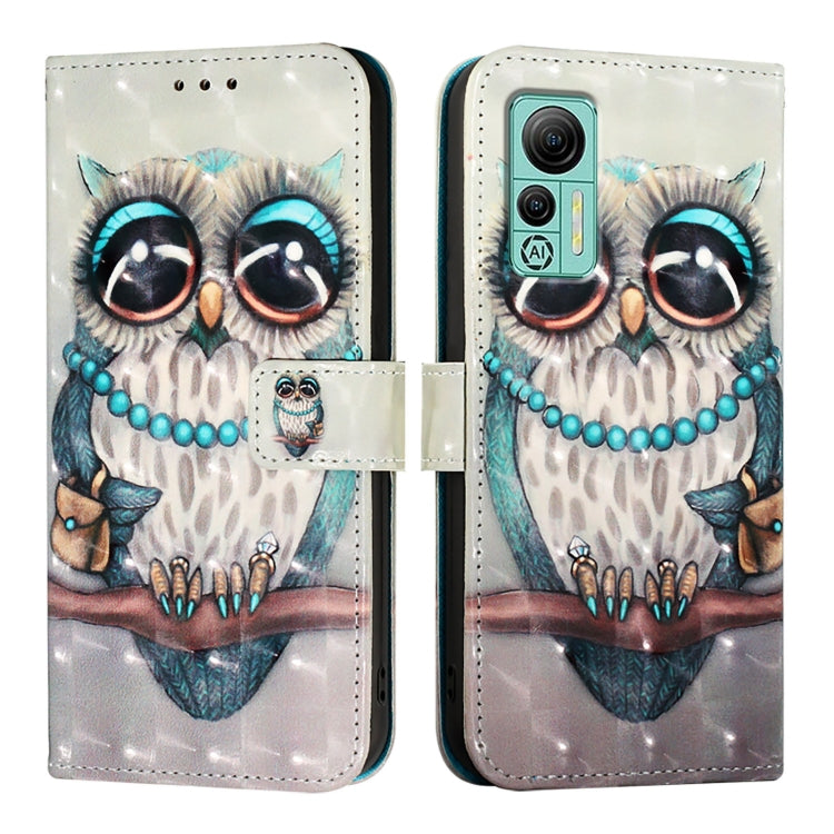 For Ulefone Note 14 3D Painting Horizontal Flip Leather Phone Case(Grey Owl) - Ulefone Cases by PMC Jewellery | Online Shopping South Africa | PMC Jewellery | Buy Now Pay Later Mobicred