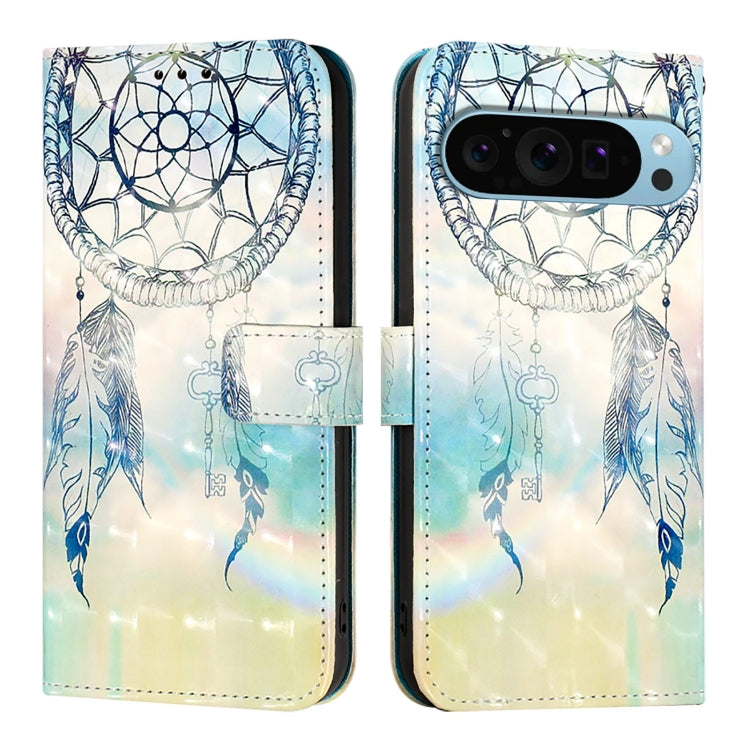 For Google Pixel 9 / 9 Pro 3D Painting Horizontal Flip Leather Phone Case(Dream Wind Chimes) - Google Cases by PMC TechLife | Online Shopping South Africa | PMC TechLife | Buy Now Pay Later Mobicred