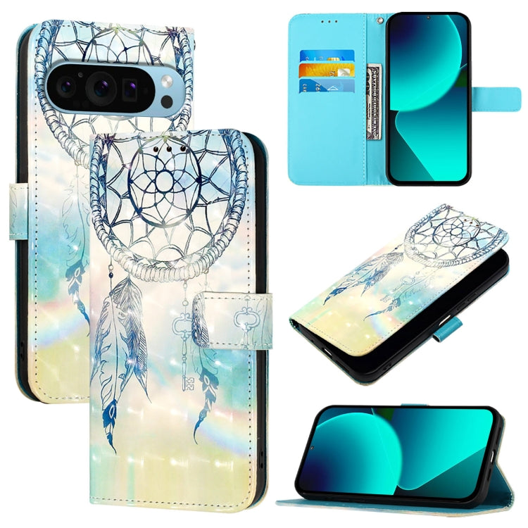For Google Pixel 9 Pro XL 3D Painting Horizontal Flip Leather Phone Case(Dream Wind Chimes) - Google Cases by PMC TechLife | Online Shopping South Africa | PMC TechLife | Buy Now Pay Later Mobicred