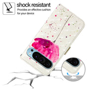 For Google Pixel 9 Pro XL 3D Painting Horizontal Flip Leather Phone Case(Flower)